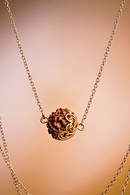 Suhani Pittie Rudraksha Layered Chain Necklace 