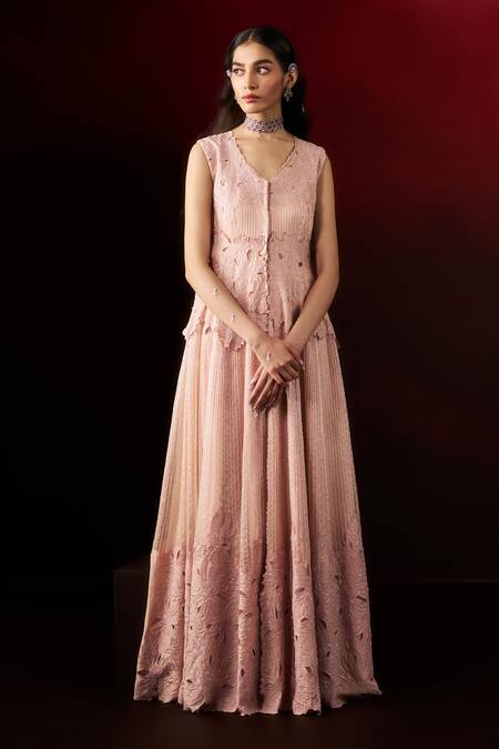 Aanchal Vijaywargi Chillean Embroidered Jacket With Draped Skirt 