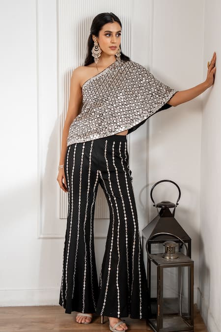 Akanksha Mago Hand Embroidered Cape & Pant Set 