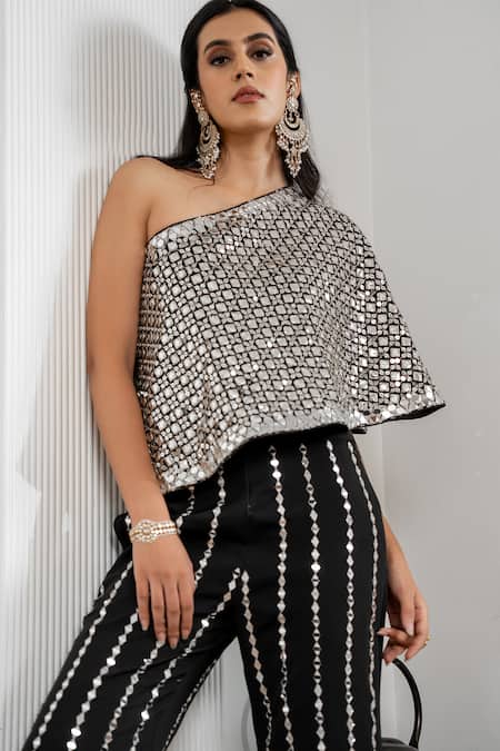 Akanksha Mago Hand Embroidered Cape & Pant Set 