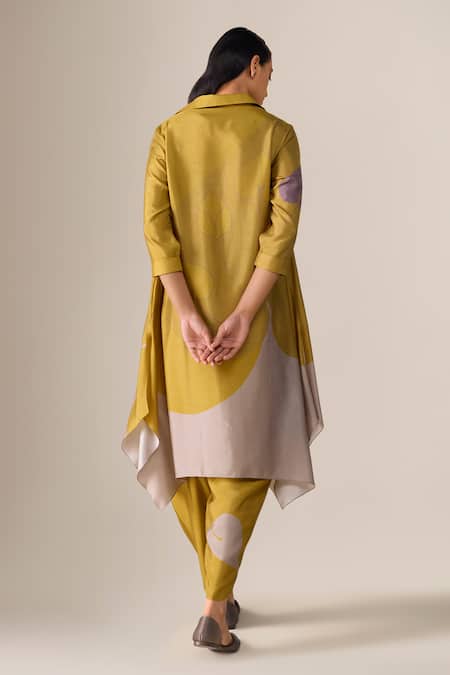 Ampm Ohad Paan Leaf Pattern Tunic & Pant Set 