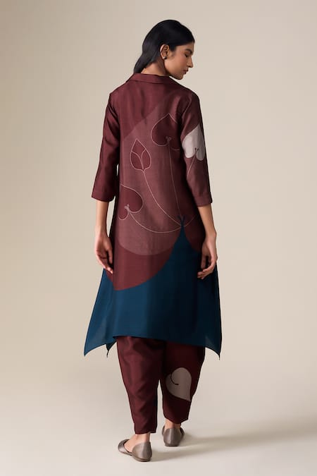 Ampm Ohad Leaf Pattern Tunic & Pant Set 