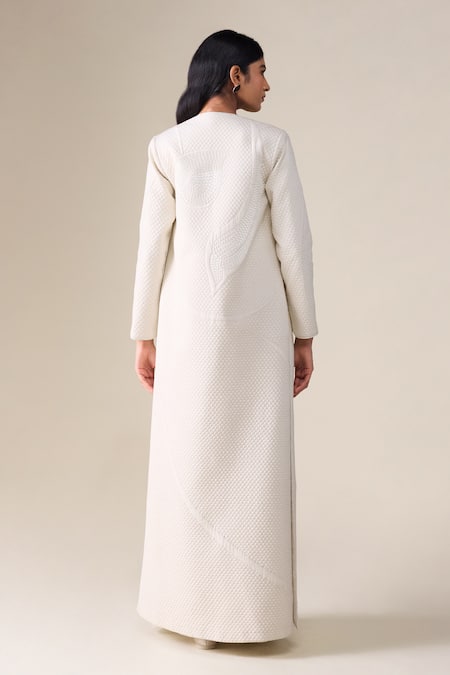 Ampm Raziya Quilted Pattern Abaya Kaftan Set 