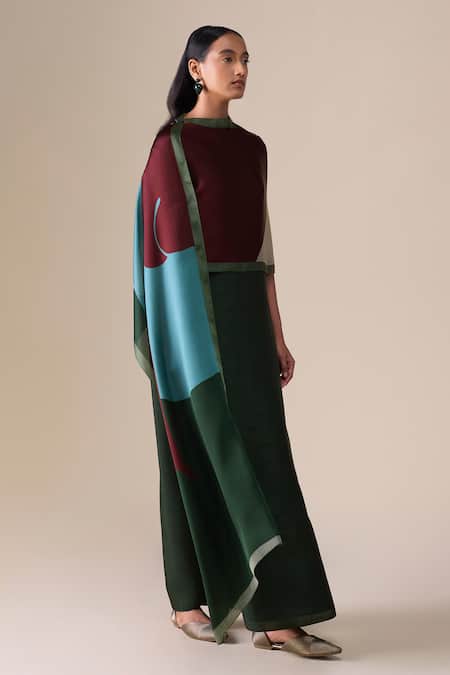 Ampm Multi Color Hazel Printed Scarf 