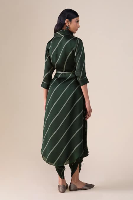 Ampm Zeba Linear Pattern Kurta With Dhoti Pant 