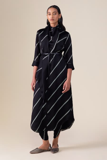 Ampm Zeba Stripe Pattern Kurta With Dhoti Pant 
