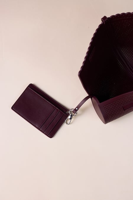 Buy_Ampm_Burgundy Cut Work Nilah Bag 