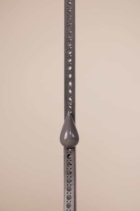 Ampm Silver Fringe, Cut Work Zimri Brogue Pattern Bag at Aza Fashions Ampm_Silver Fringe, Cut Work Zimri Brogue Pattern Bag _at_Aza_Fashions