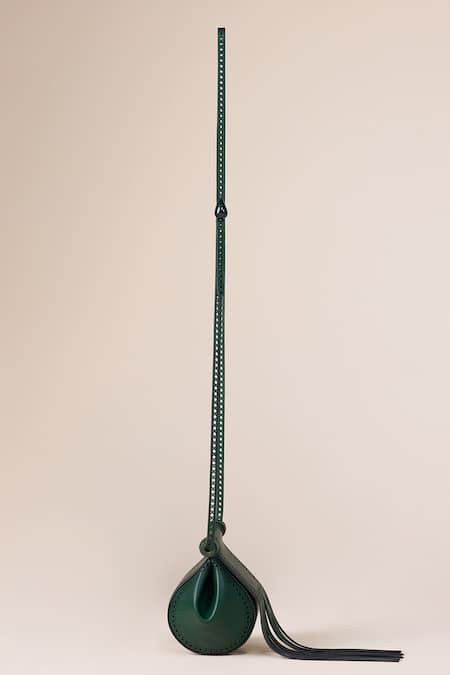 Buy_Ampm_Green Fringe, Cut Work Zimri Brogue Pattern Bag 