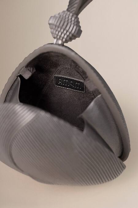 Buy_Ampm_Silver Sarina Stripe Pattern Bag _Online_at_Aza_Fashions