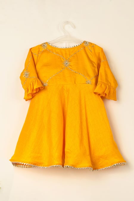 Darleen Kids Couture Pushp Embroidered Kurta & Sharara Set 