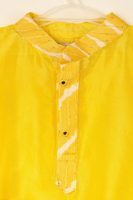 Darleen Kids Couture Basant Placket Embroidered Kurta Set 