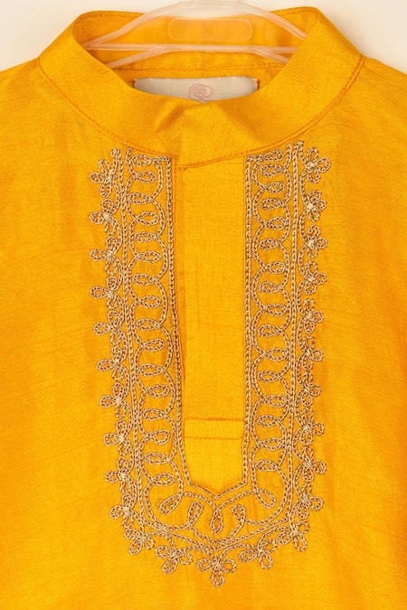 Darleen Kids Couture Pushp Placket Embroidered Kurta Set 