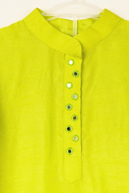 Darleen Kids Couture Mehk Placement Embroidered Kurta Set 