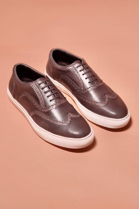 Dmodot Grego Leather Lace-Up Sneakers 