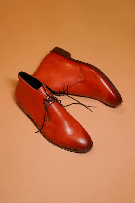 Dmodot Sprazzo Bruno Leather Lace-Up Boots 