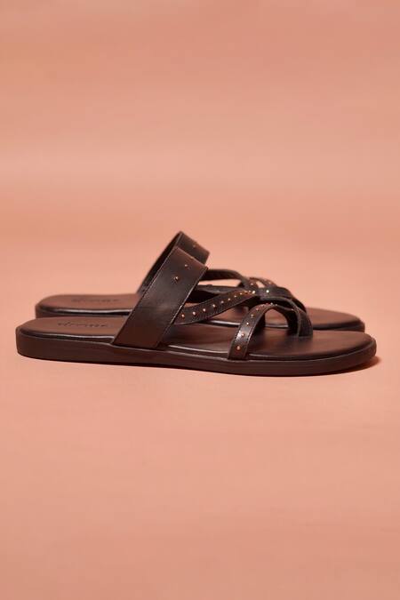 Dmodot Black Studs Pelle Bruno Studded Leather Sandals Online at Aza Fashions Dmodot_Black Studs Pelle Bruno Studded Leather Sandals _Online_at_Aza_Fashions