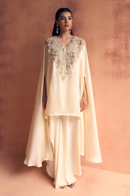 Label Moni K Sway Embroidered Kaftan With Pant 
