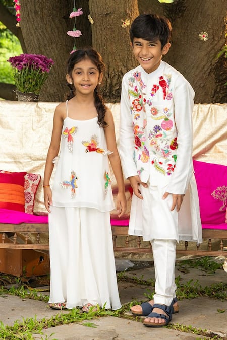 Panchhi By Kanupriya Tibrewala Tota Ud Tunic & Palazzo Set 