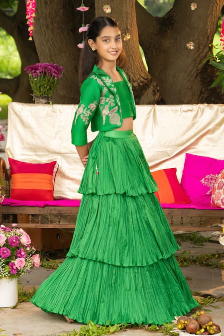 Panchhi By Kanupriya Tibrewala Anaar Bagh Jacket Lehenga Set 