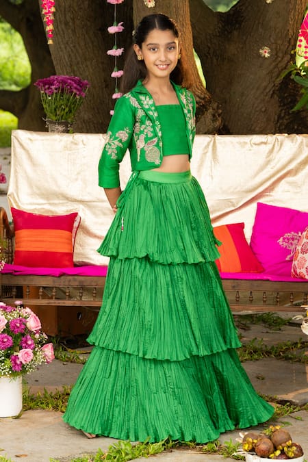 Panchhi By Kanupriya Tibrewala Anaar Bagh Jacket Lehenga Set 