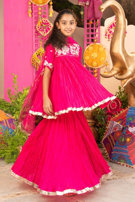 Panchhi By Kanupriya Tibrewala Rajkumari Flared Kurta Sharara Set 