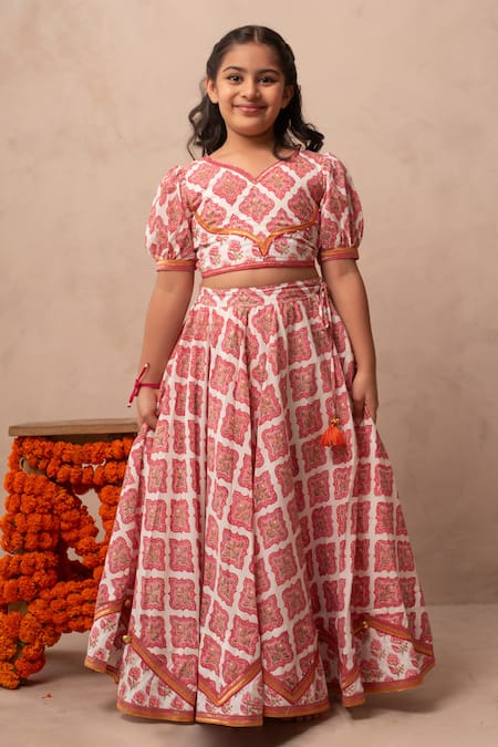 Plumcheeks Jharokha Lehenga & Top Set 