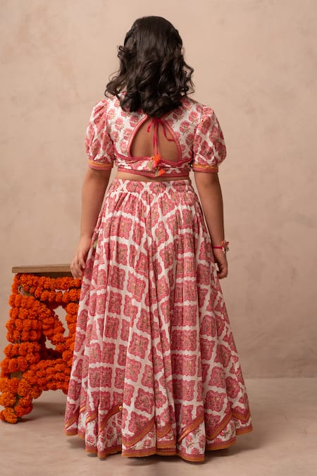 Plumcheeks Jharokha Lehenga & Top Set 