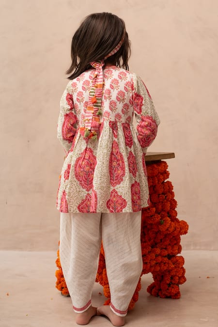 Plumcheeks Jharokha Angrakha Dhoti Pant Set 