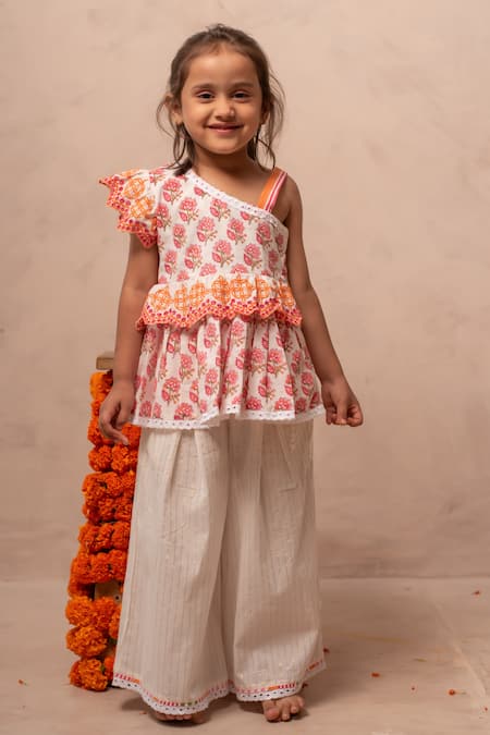 Plumcheeks Rani One Shoulder Top & Pant Set 