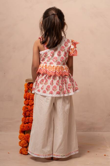 Plumcheeks Rani One Shoulder Top & Pant Set 