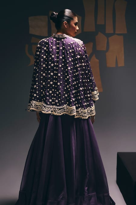 Sana Barreja Two Fridas Embroidered Cape Skirt Set 