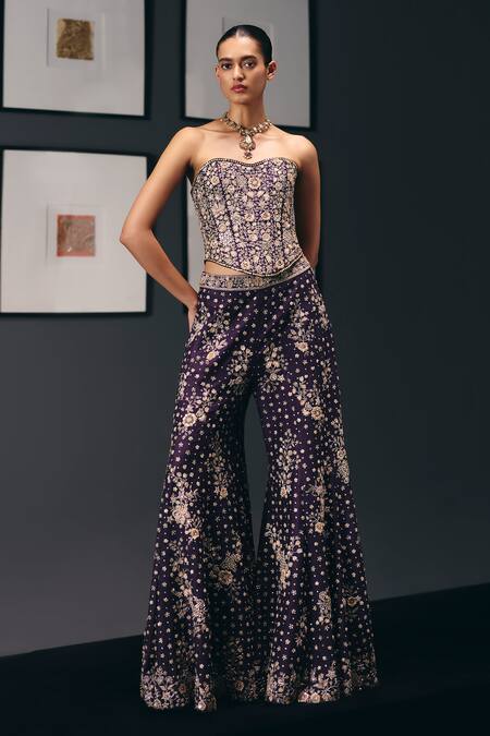 Sana Barreja The Ballet Class Embroidered Corset With Sharara 