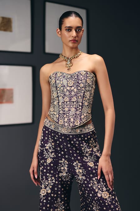 Sana Barreja The Ballet Class Embroidered Corset With Sharara 