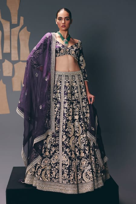 Sana Barreja Nightlife Embroidered Lehenga Set 