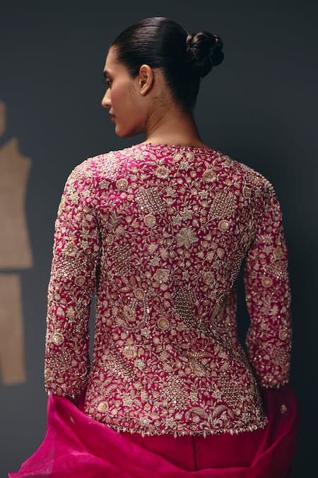 Sana Barreja The Tempest Embroidered Jacket Sharara Set 