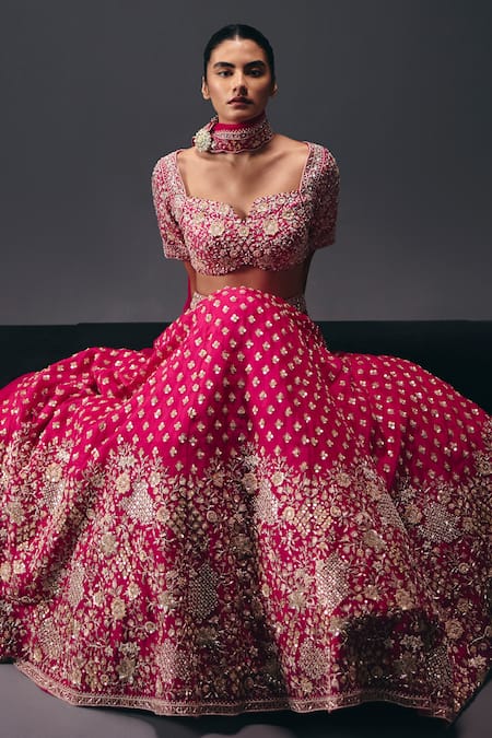 Sana Barreja The Dance Zardozi Embroidered Lehenga Set 