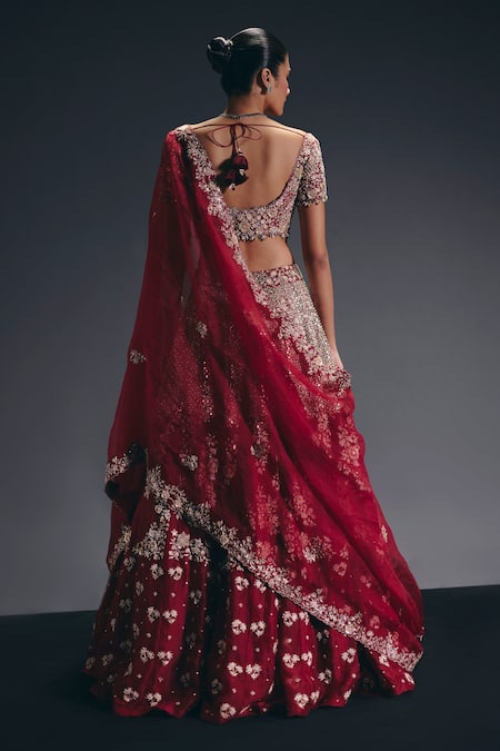 Sana Barreja The Lovers Floral Embroidered Lehenga Set 