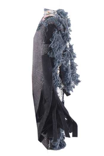 Nazaakat By Samara Singh_Black Beads, Studs, Tassels Coin And Fringe Embellished Boho Bag _Online_at_Aza_Fashions