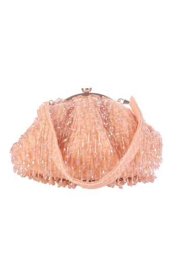 Nazaakat By Samara Singh_Blush Beads Batua Bag With Detachable Handle _Online_at_Aza_Fashions