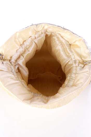 Nazaakat By Samara Singh_Silver Beads, Pearls, Tassels Beaded And Potli Bag _Online_at_Aza_Fashions