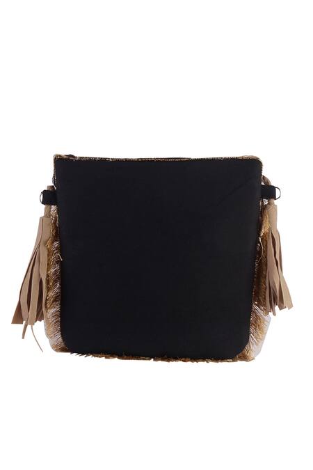 Nazaakat By Samara Singh Brown Beads, Fringe, Tassels Coin And Beaded Boho Bag Online at Aza Fashions Nazaakat By Samara Singh_Brown Beads, Fringe, Tassels Coin And Beaded Boho Bag _Online_at_Aza_Fashions