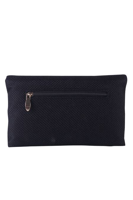 Buy_Nazaakat By Samara Singh_Black Beads Evil Eye Flap Bag _Online_at_Aza_Fashions