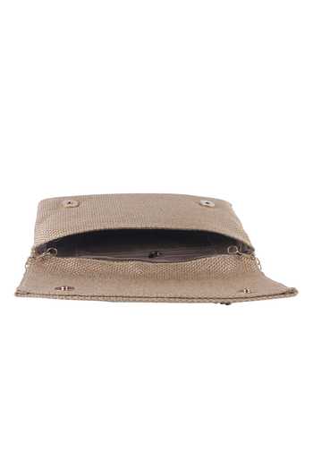 Nazaakat By Samara Singh_Beige Beads Evil Eye Flap Clutch _Online_at_Aza_Fashions