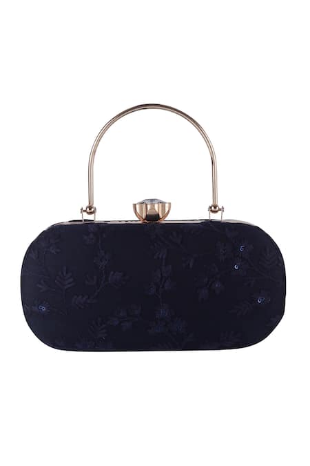 Nazaakat By Samara Singh Embroidered Clutch With Detachable Handle 