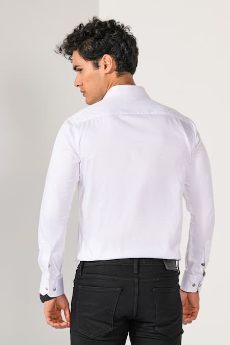 Kalpana Naik Carnival Magic Embroidered Mask Motif Shirt 