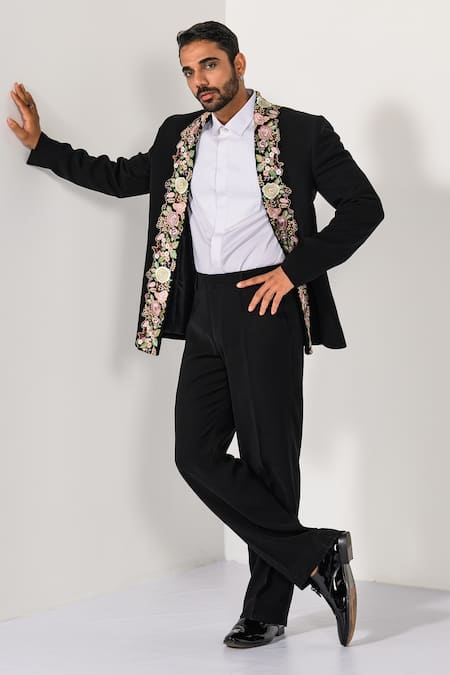 Kalpana Naik Blooming Beauty Embroidered Tuxedo Blazer & Trouser 