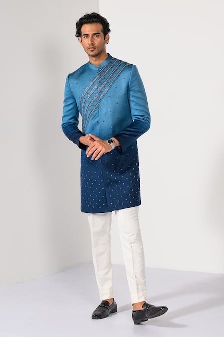 Kalpana Naik Ocean Ombre Achkan Set 