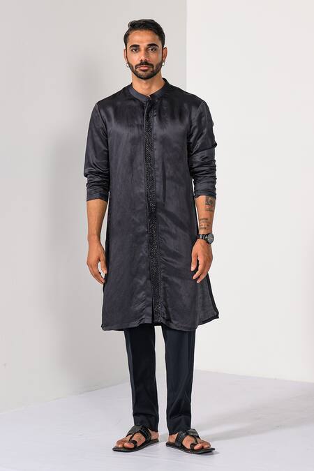 Buy Kalpana Naik Navy Linen, Satin Piping, Zari, Embroidery Midnight Symmetry Achkan Kurta Set Online at Aza Fashions Buy_Kalpana Naik_Navy Linen, Satin Piping, Zari, Embroidery Midnight Symmetry Achkan Kurta Set _Online_at_Aza_Fashions