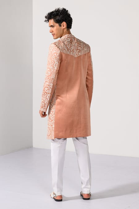 Kalpana Naik Majestic Weaves Embroidered Achkan Set 